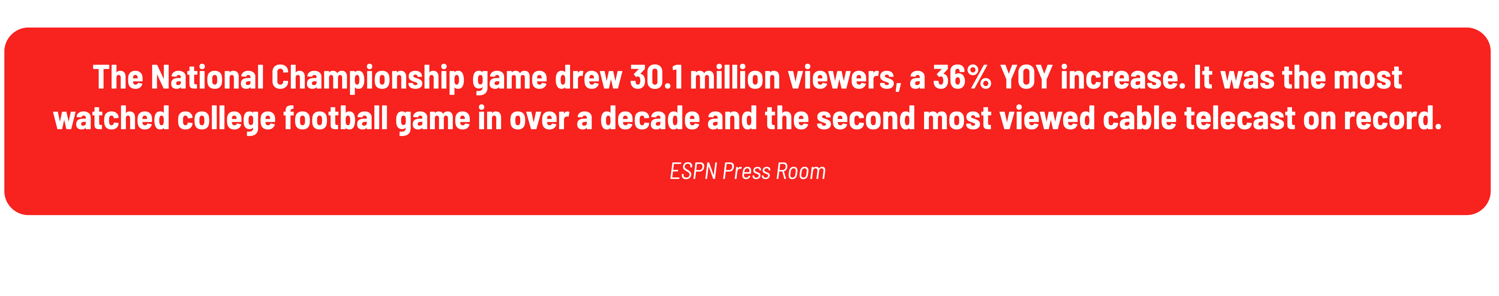 College Football Statistic
